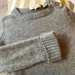 Cashmere Inhabit Grey Pointelle Sweater